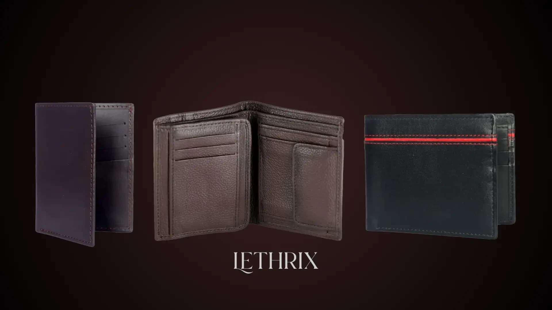 Three Lethrix wallets